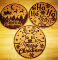 Topfuntersetzer aus Kork mit Weihnachtsmotiv