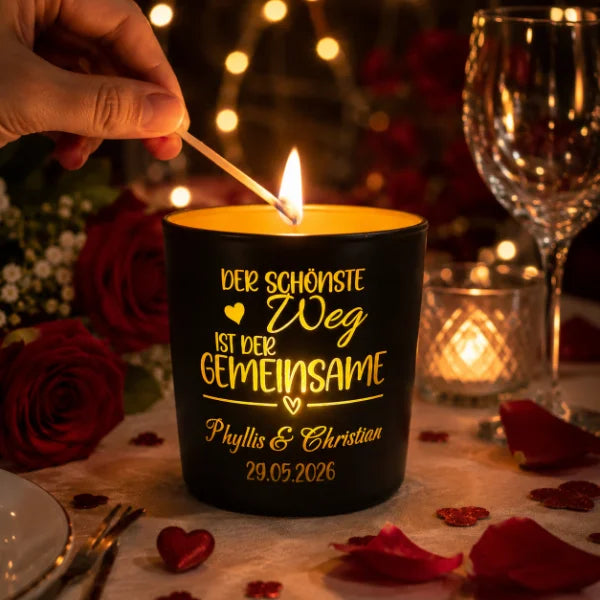Personalisiertes Romantisches Partner Windlicht