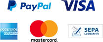 PayPal, Visa, Mastercard, SEPA