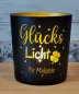 Preview: Glückslicht – personalisiertes, lasergraviertes Windlicht mit Bedeutung