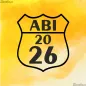 Preview: Abi Aufkleber – Route66 Design