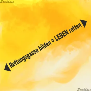 Rettungsgasse bilden = Leben retten