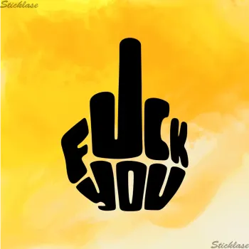Lustiger Mittelfinger Sticker