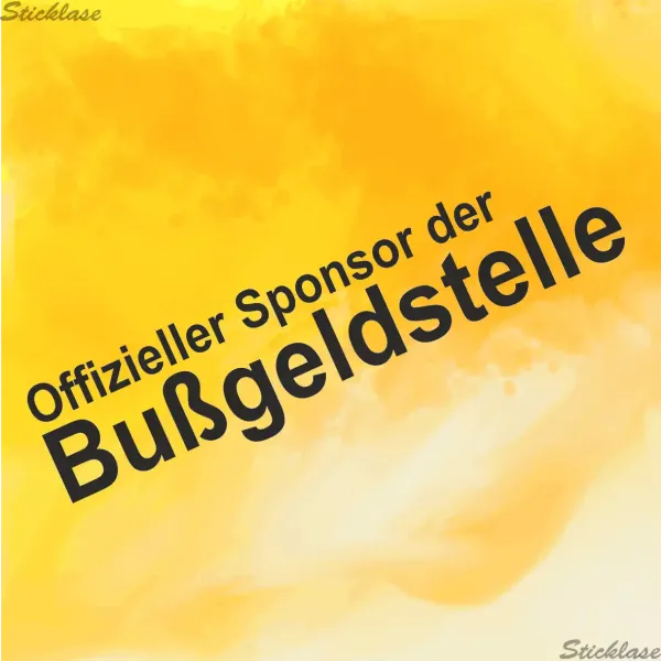 Offizieller Sponsor der Bußgeldstelle
