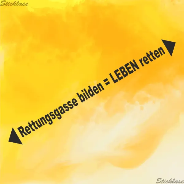 Rettungsgasse bilden = Leben retten