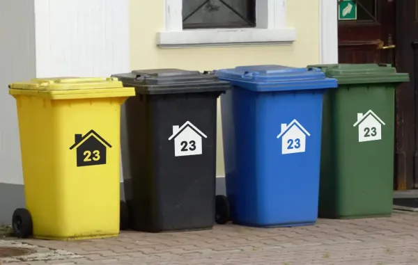 Mülltonnen Aufkleber mit Hausnummer